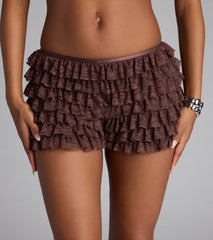 So Fab Ruffled Lace Hot Shorts