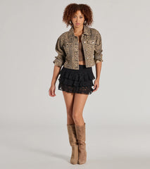 Charming Allure Drop Waist Tiered Lace Skort