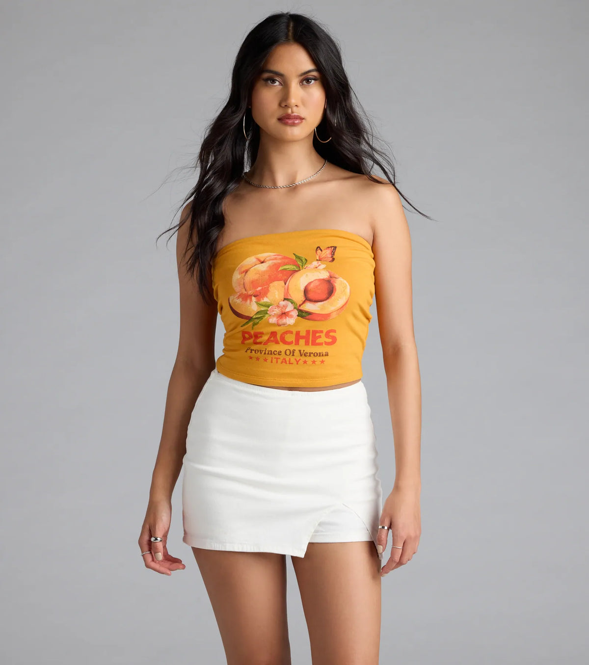 Casually Cool High-Rise Denim Skort