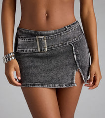 Major Attitude Denim Mini Skort