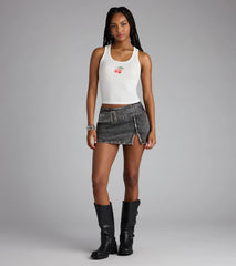 Major Attitude Denim Mini Skort