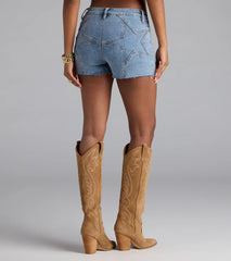 Super Star Mid-Rise Denim Shorts