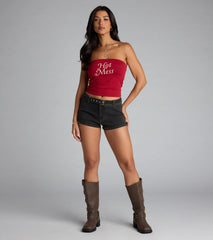 Belt It Like It's Hot Denim Shorts