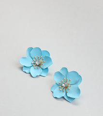 Blooming Glam Flower Stud Earrings