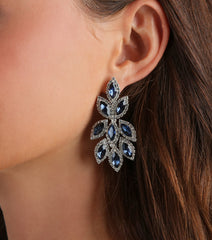 Elegant Vibes Gemstone Leaf Drop Earrings