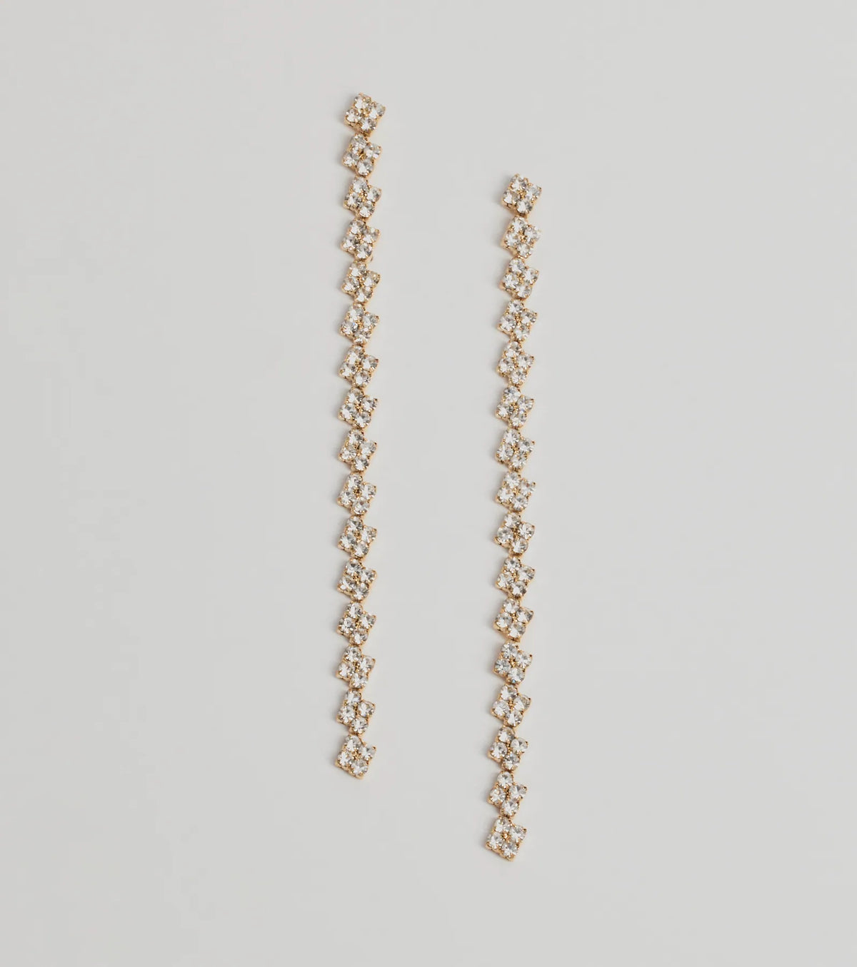 Glam And Glisten Rhinestone Linear Earrings