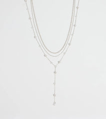 Unforgettable Luxe Rhinestone Pearl Layered Necklace