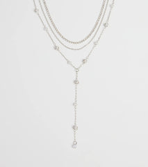 Unforgettable Luxe Rhinestone Pearl Layered Necklace