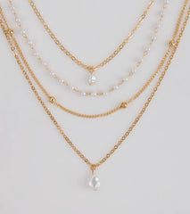 Delicately Chic Pearl Layered Necklace