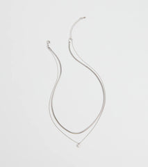 Simple Touch Rhinestone Layered Necklace