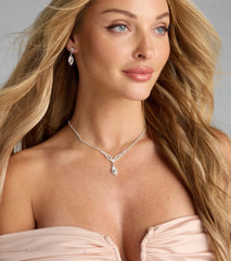 Elegance in Every Drop Necklace and Earrings Set