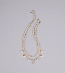 Mermaid Era Dainty Charm Necklace Set