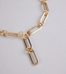 Link Up Luxe Lariat Statement Necklace