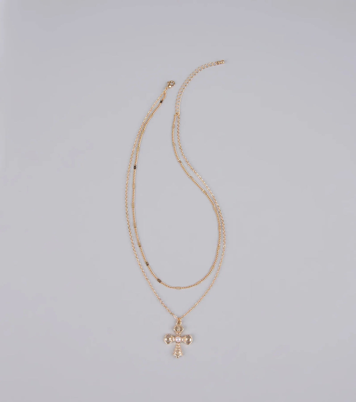 Fashionable Faith Layered Cross Pendant Necklace