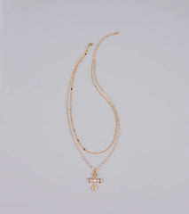 Fashionable Faith Layered Cross Pendant Necklace