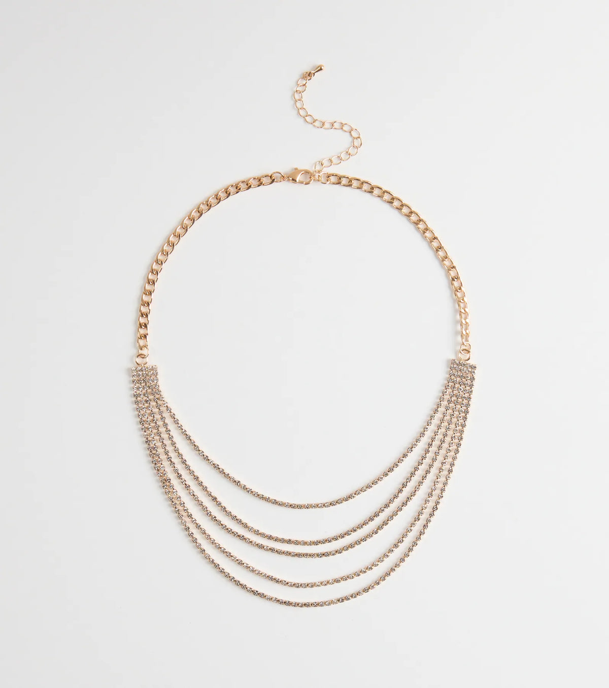 Perfect Girl Layered Rhinestone Necklace