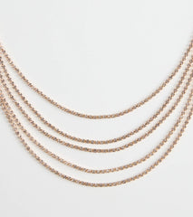 Perfect Girl Layered Rhinestone Necklace