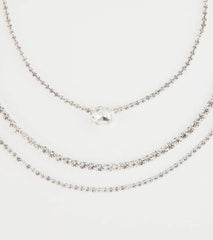 Chic Shine Rhinestone Layered Necklace