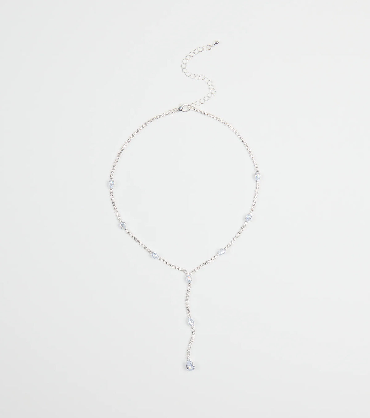 Luxe Aura Cubic Zirconia Lariat Necklace