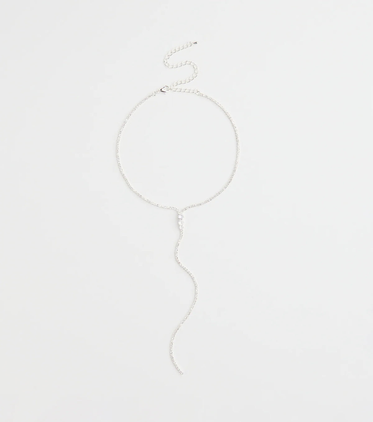 Chic Cubic Zirconia Choker Lariat Necklace