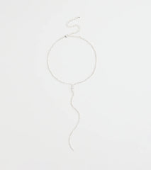 Chic Cubic Zirconia Choker Lariat Necklace