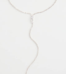 Chic Cubic Zirconia Choker Lariat Necklace