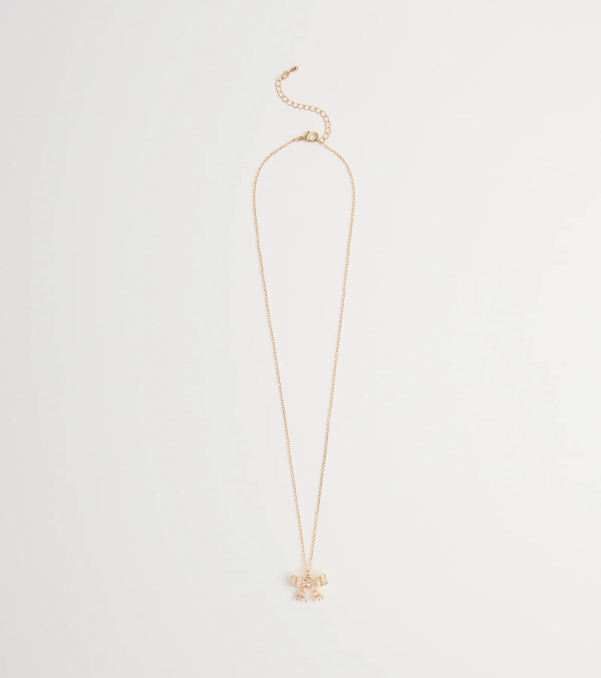 Cutest Glam Cubic Zirconia Bow Necklace