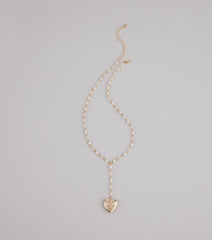 Heart to Heart Pearl Chain Locket Necklace