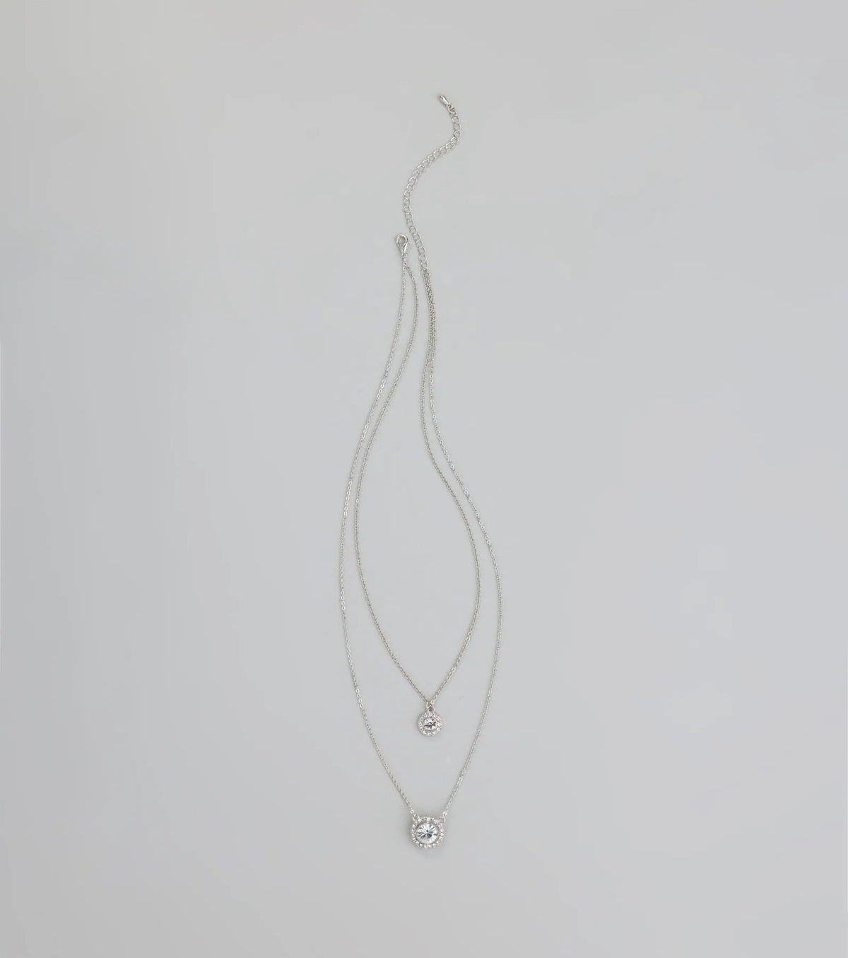 Make An Impression Rhinestone Halo Charm Necklace