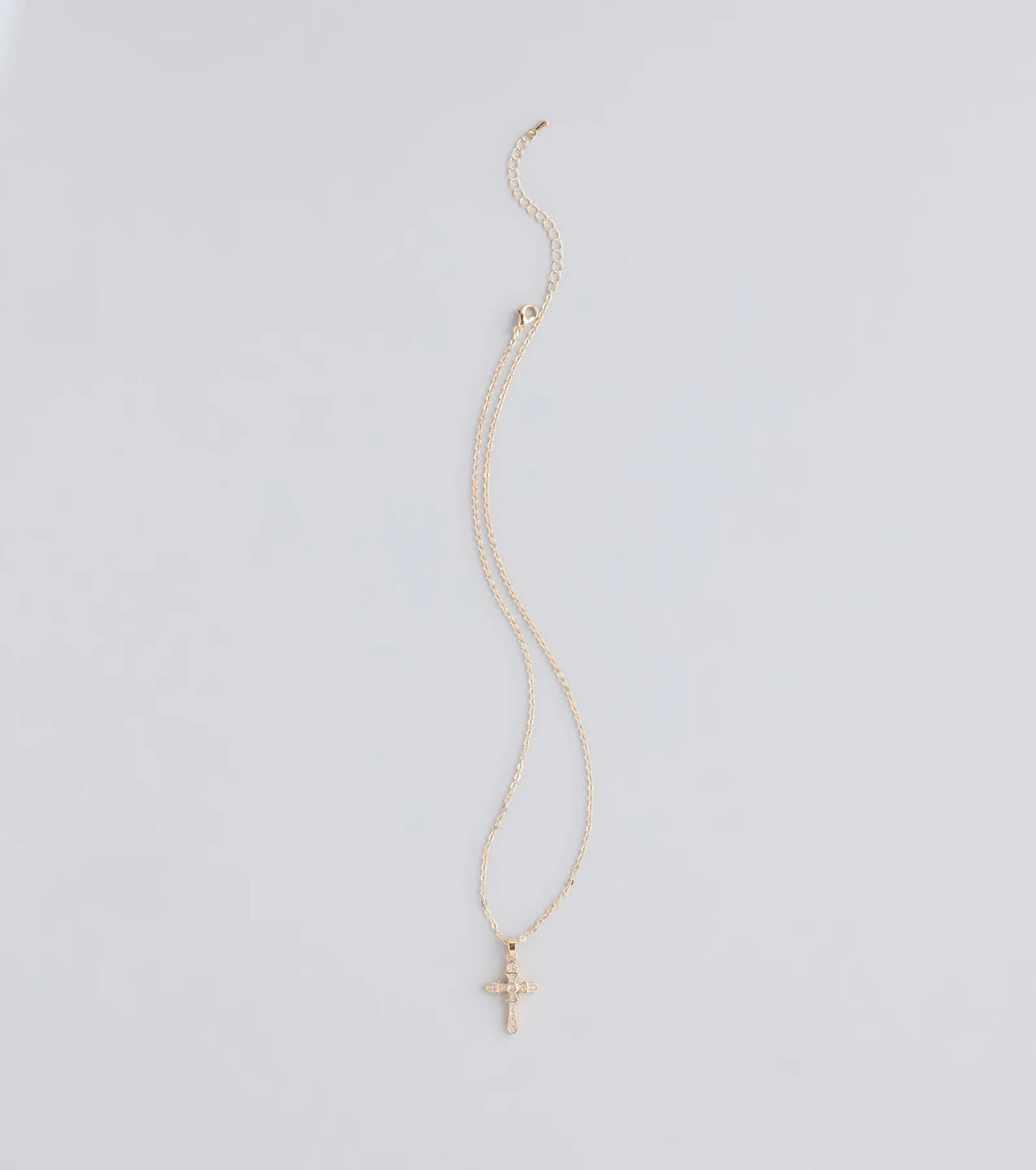 Divine Shine Cubic Zirconia Cross Necklace