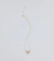 Dainty Beauty Rhinestone Butterfly Necklace