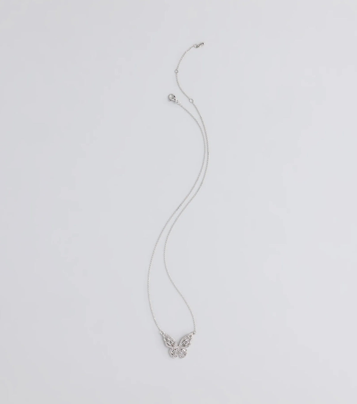 Dainty Beauty Rhinestone Butterfly Necklace