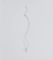 Divine Sparkle Cubic Zirconia Cross Necklace