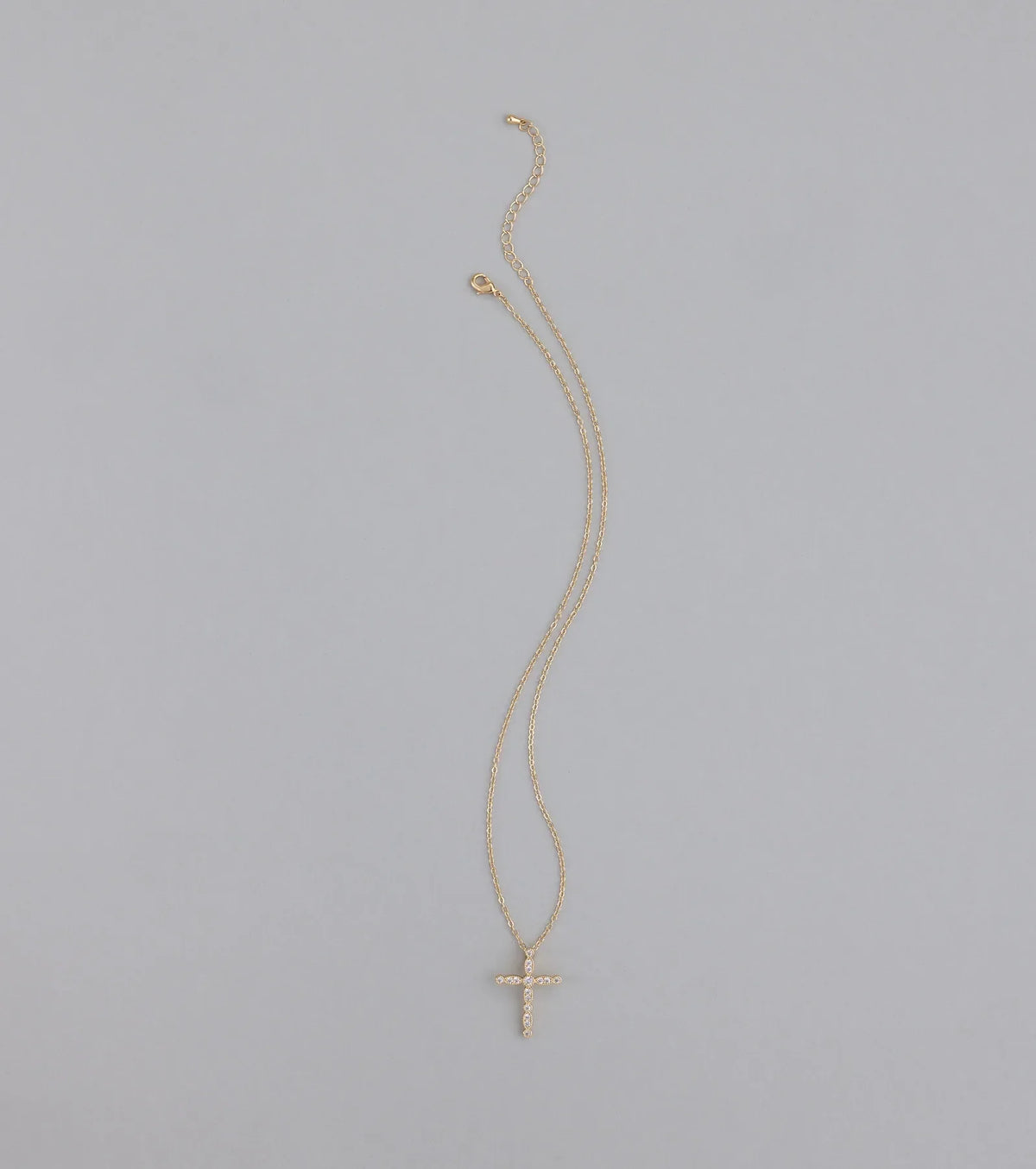 Divine Sparkle Cubic Zirconia Cross Necklace