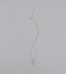 Divine Sparkle Cubic Zirconia Cross Necklace