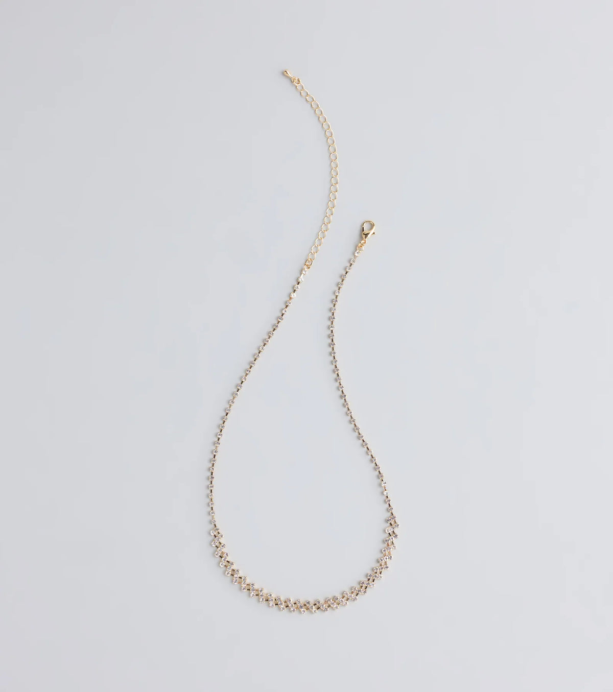 Hidden Gem Rhinestone Bar Necklace