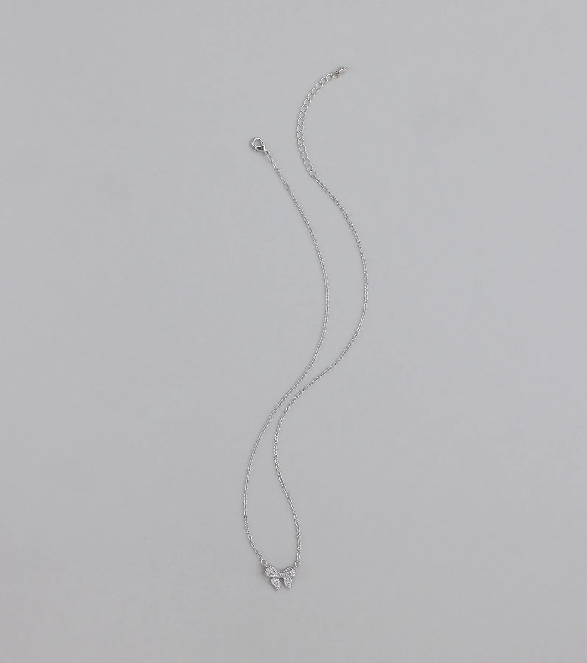 Chic Perfection Cubic Zirconia Bow Necklace