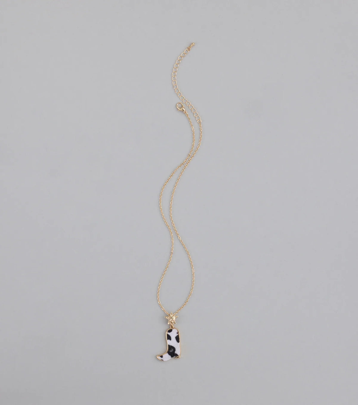 Southern Charm Faux Fur Cowboy Boot Necklace