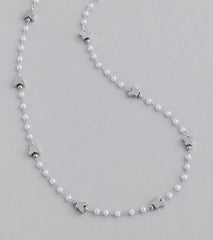 Cute Dainty Butterfly Pearl Beaded Necklace