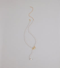 Pretty Please Bow and Pearl Necklace