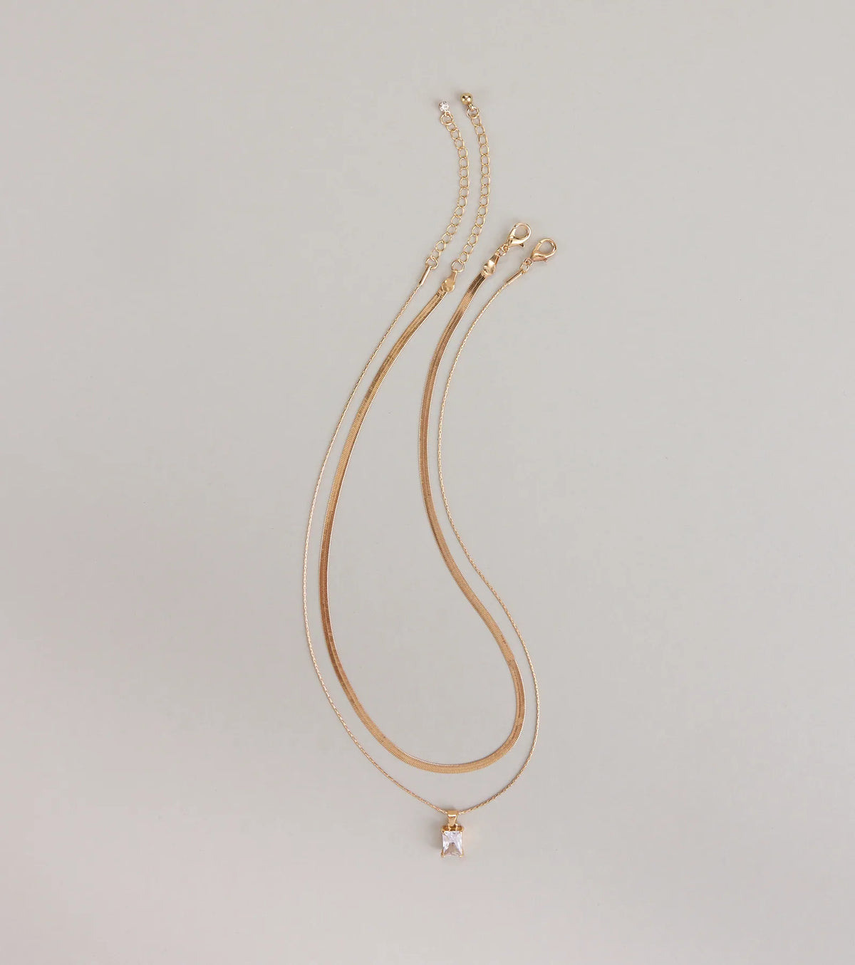 Glow Moment Layered Rhinestone Necklace