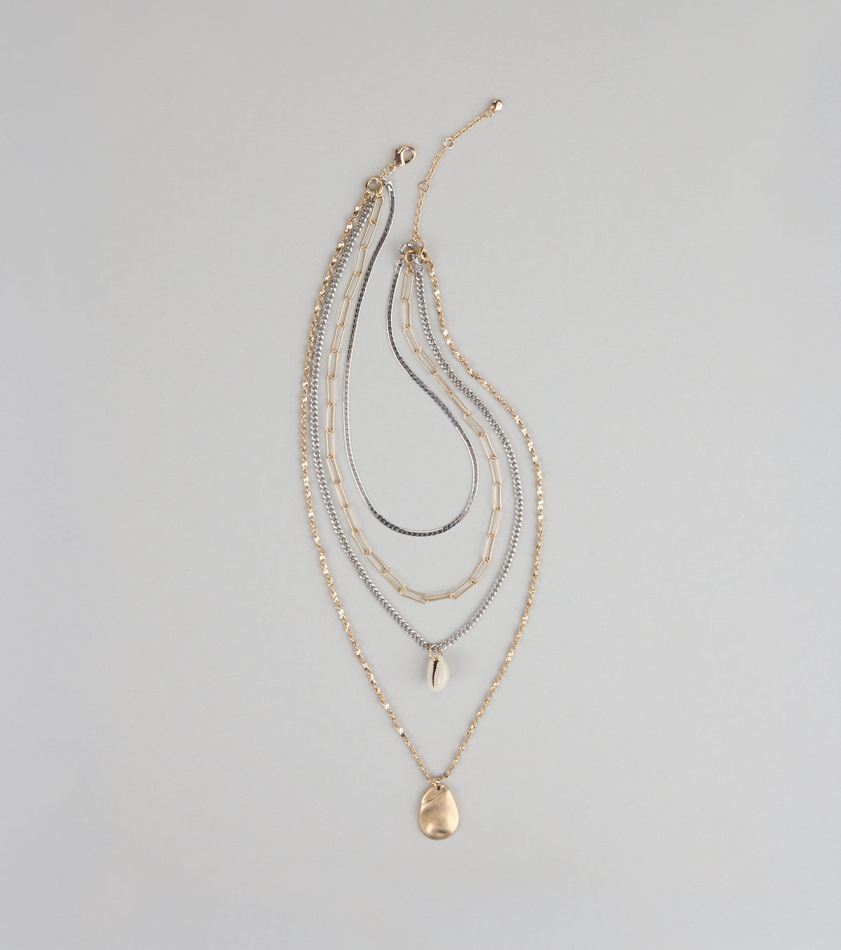 Layer Slayer Mixed Chain Pendant Necklace