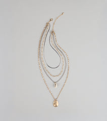 Layer Slayer Mixed Chain Pendant Necklace