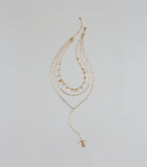 Perfect Style Layered Lariat Necklace