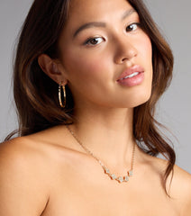 Lucky Girl Energy Clover Charm Necklace