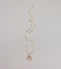 Stay Lucky Clover Charm Paperclip Chain Necklace
