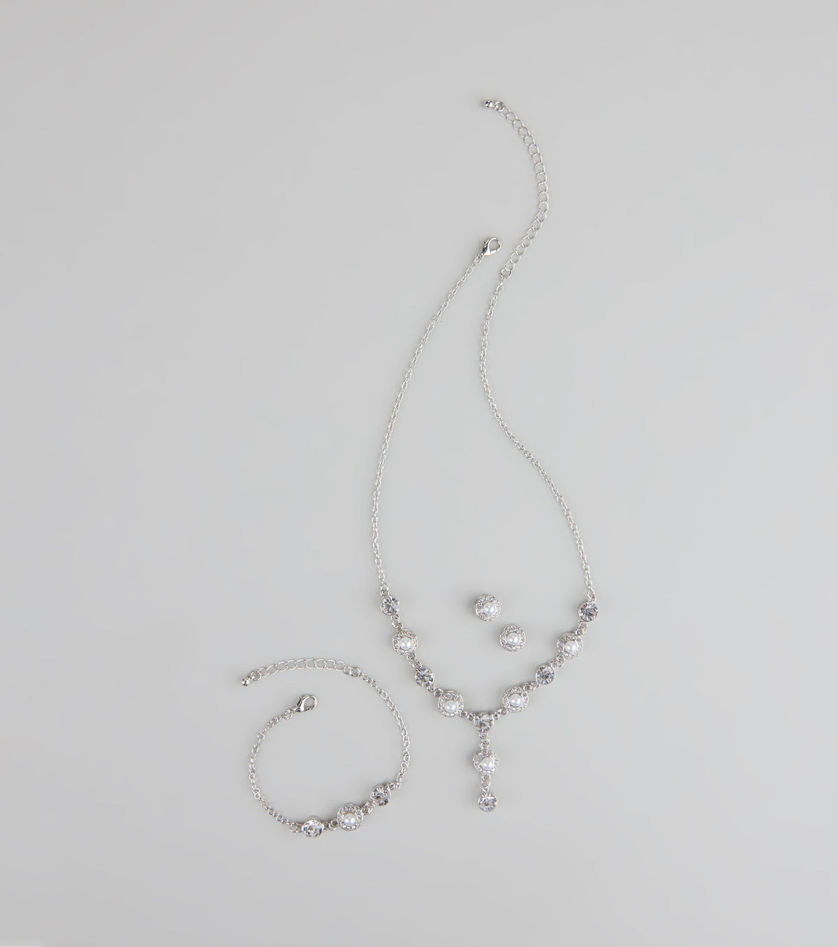 Pearl Glow Rhinestone Jewelry Set