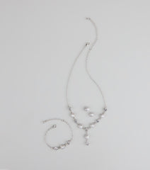 Pearl Glow Rhinestone Jewelry Set