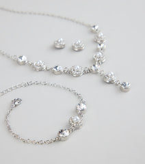 Pearl Glow Rhinestone Jewelry Set