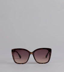 Booked And Unbothered Leopard Oversized Sunglasses